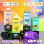 Airmez 140K Puffs 140000 6-in-1 Jednorazová E-Cigareta – Prémiový Zážitok z Vapingu za Skvelú Cenu