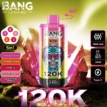 Bang Legend 120K Puffs – 5 v 1 Multichuťový Disposable Vape s 120 000 Potiahnutiami – Obrázok 6