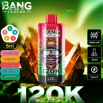 Bang Legend 120K Puffs – 5 v 1 Multichuťový Disposable Vape s 120 000 Potiahnutiami – Obrázok 3