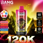 Bang Legend 120K Puffs – 5 v 1 Multichuťový Disposable Vape s 120 000 Potiahnutiami – Obrázok 2