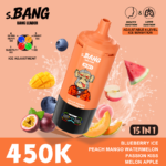 Bang Leader 450K 15-in-1 Vape – 450000 Potiahnutí,Multi Flavor Jednorazová E-cigareta – Obrázok 7
