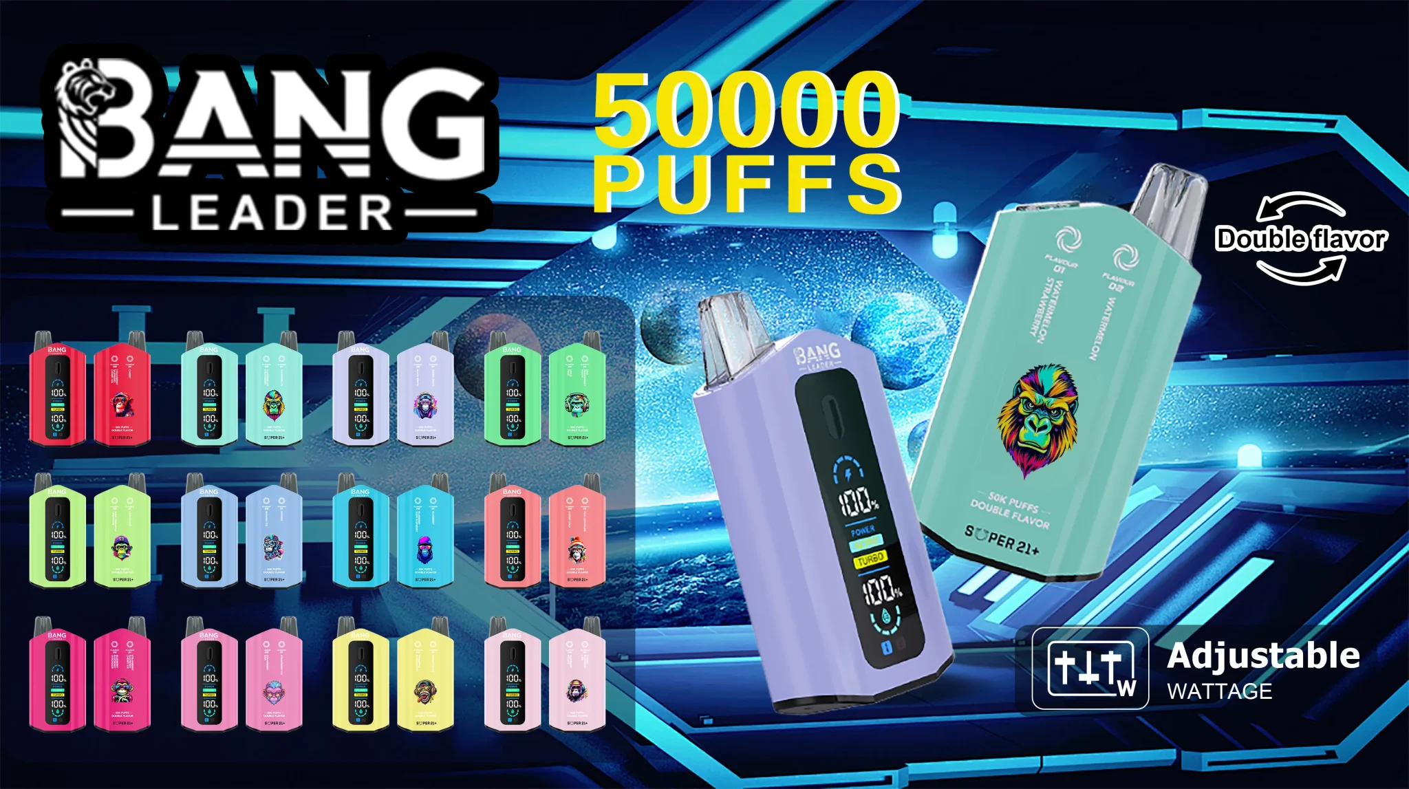 Bang Leader 50000 Potiahnutí Dvojitá chuť Jednorazová vape