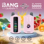 Bang Leader 50000 Potiahnutí 50k Dvojitá chuť Digitálny displej Jednorazová vape – Obrázok 12