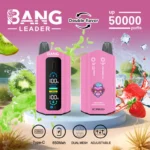 Bang Leader 50000 Potiahnutí 50k Dvojitá chuť Digitálny displej Jednorazová vape – Obrázok 4