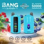 Bang Leader 50000 Potiahnutí 50k Dvojitá chuť Digitálny displej Jednorazová vape – Obrázok 2