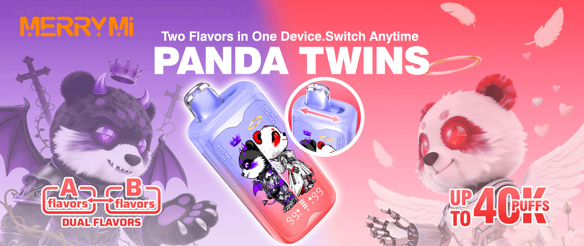 MerryMi Panda Twins – dizajn a farebné prevedenie