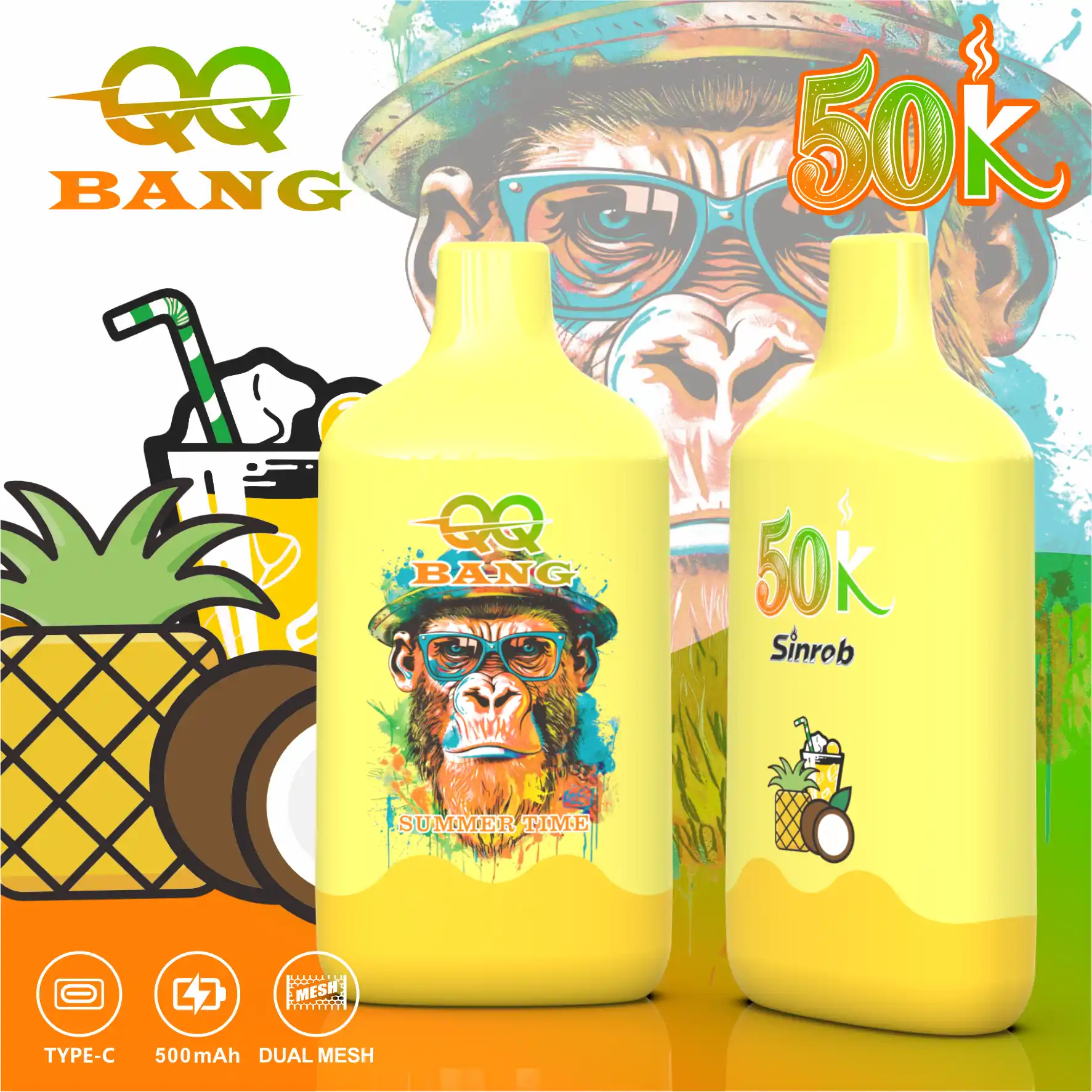 QQ BANG 50000 Puffs-4 QQ BANG 50K Disposable Vape – 50 000 Potiahnutí, 15ml E-Liquid, 500mAh Batéria – Obrázok 1