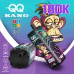 QQ Bang 180K Disposable Vape – 180000 Potiahnutí, 4v1 Príchute, Dual Mesh Coil, Smart Display – Obrázok 4