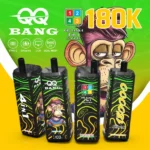 QQ Bang 180K Disposable Vape – 180000 Potiahnutí, 4v1 Príchute, Dual Mesh Coil, Smart Display