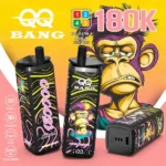 QQ Bang 180K Disposable Vape – 180000 Potiahnutí, 4v1 Príchute, Dual Mesh Coil, Smart Display – Obrázok 11