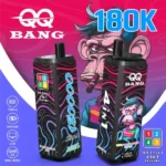 QQ Bang 180K Disposable Vape – 180000 Potiahnutí, 4v1 Príchute, Dual Mesh Coil, Smart Display – Obrázok 8