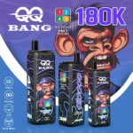 QQ Bang 180K Disposable Vape – 180000 Potiahnutí, 4v1 Príchute, Dual Mesh Coil, Smart Display – Obrázok 7