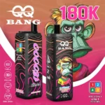 QQ Bang 180K Disposable Vape – 180000 Potiahnutí, 4v1 Príchute, Dual Mesh Coil, Smart Display – Obrázok 6