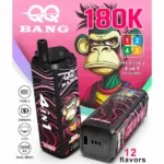 QQ Bang 180K Disposable Vape – 180000 Potiahnutí, 4v1 Príchute, Dual Mesh Coil, Smart Display – Obrázok 13