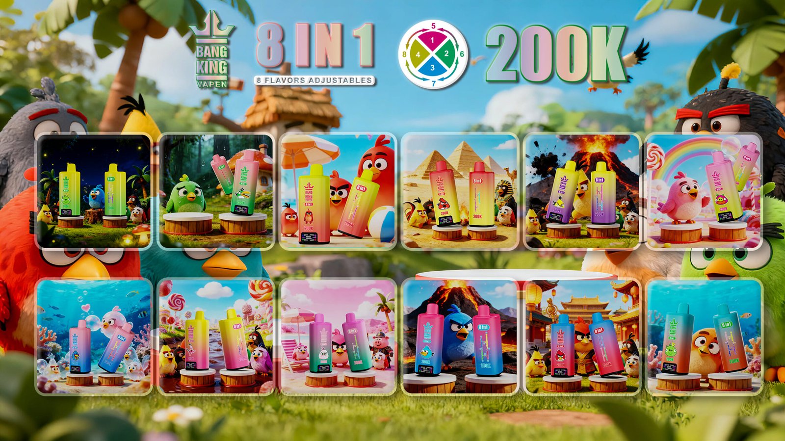 Prehľad ôsmich príchutí Bang King 200K 8 v 1