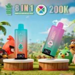 Tyrkysové a ružové zariadenia Bang King 200K 8 v 1 v tropickej krajine