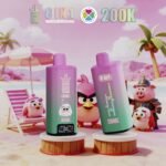 Ružové a zelené zariadenia Bang King 200K 8 v 1 na tropickej pláži