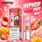 Ružový Hiphop 180K Puff 8 v 1 s jahodami, mangom a ananásom