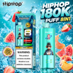 Tyrkysový Hiphop 180K Puff 8 v 1 s vodným melónom, jahodami a marakujou