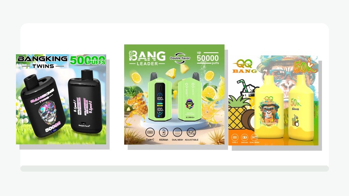Bang King Twins 50000, Bang Leader 50000 a QQ Bang 50K - porovnanie 50K vape modelov