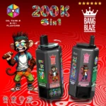 BANG BLAZE 200K Puffs 6 v 1 – veľkokapacitná nabíjateľná jednorazová e-cigareta s 6 nádržami a LCD displejom – Obrázok 5