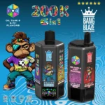 BANG BLAZE 200K Puffs 6 v 1 – veľkokapacitná nabíjateľná jednorazová e-cigareta s 6 nádržami a LCD displejom – Obrázok 3