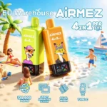 Airmez Fox 120K 4in1 Pro – nabíjateľná jednorazová e-cigareta so 120 000 potiahnutiami a smart displejom